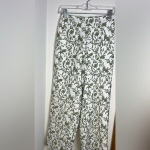 NWT LUCY PARIS Green Floral Summer Pants Size XS